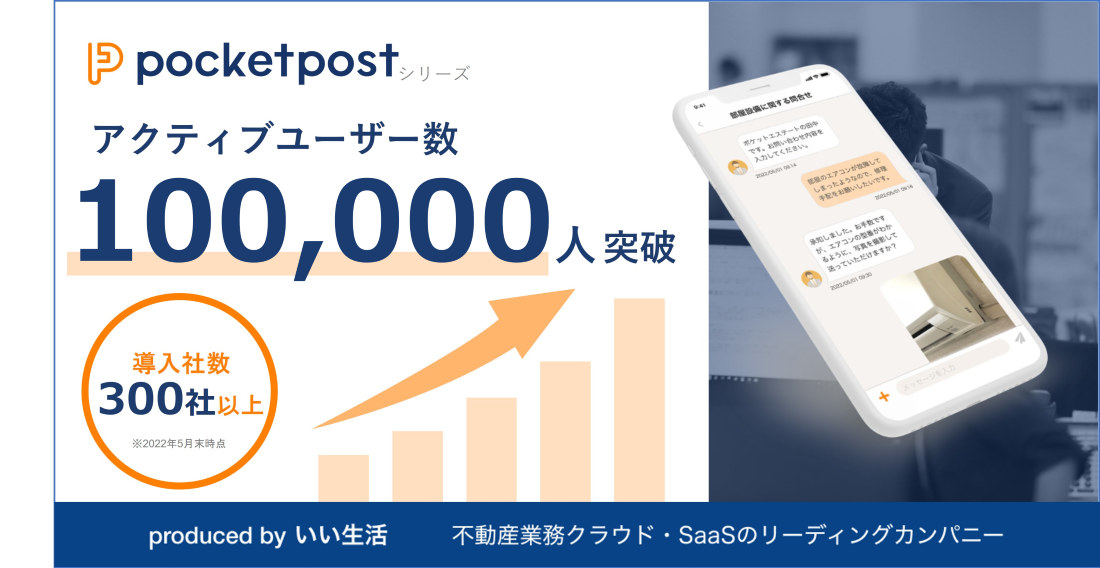 いい生活のコミュニケーションアプリ「pocketpost」のアクティブ